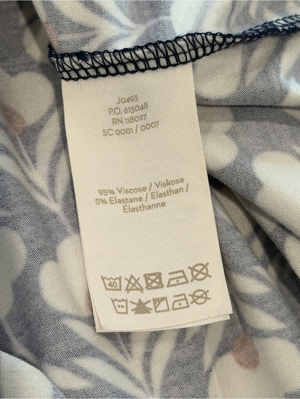 Boden Abigail Long Sleeve Jersey Dress Navy Mod Floral Print Size US 4 - Picture 6 of 7